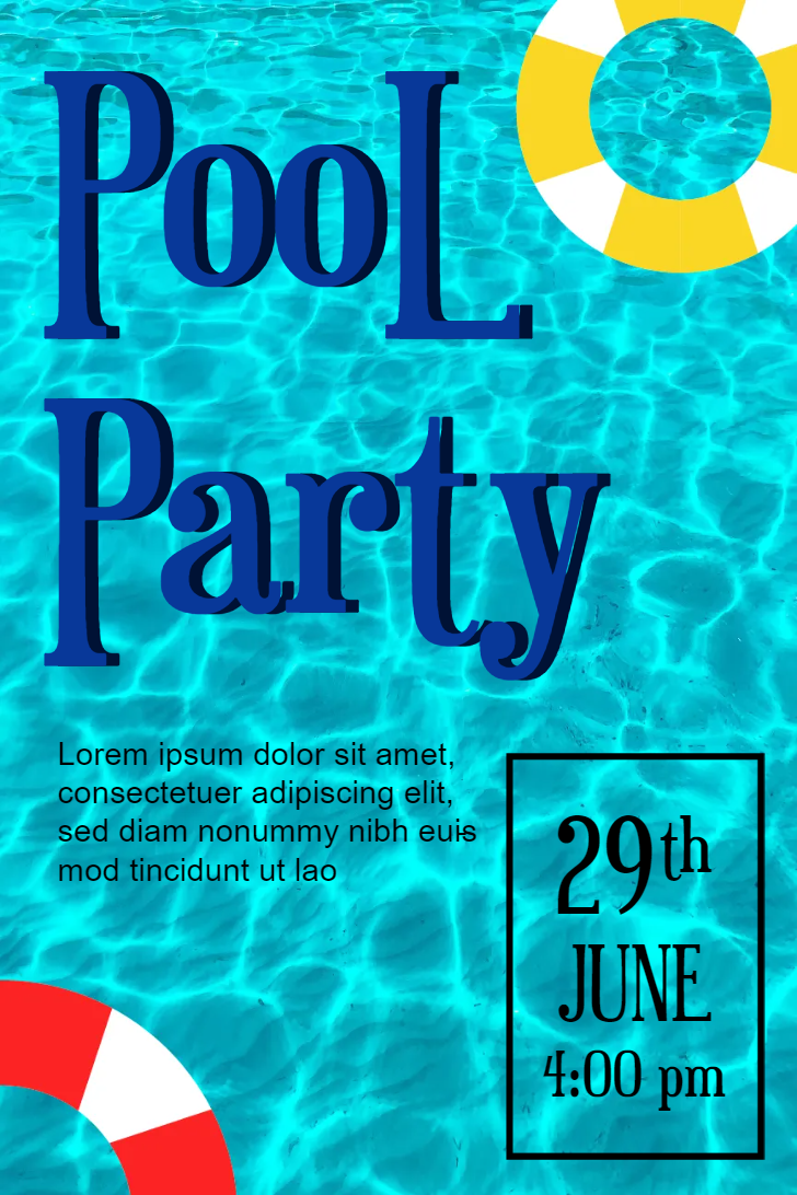 Custom Outdoor Yard Signs Multiple Sizes Fun Pool Party