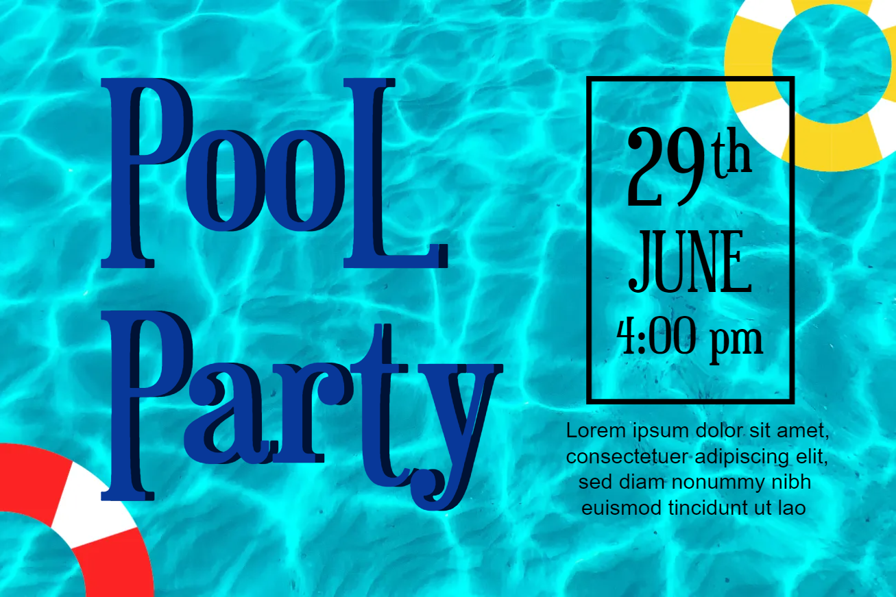 Custom Outdoor Yard Signs Multiple Sizes Fun Pool Party