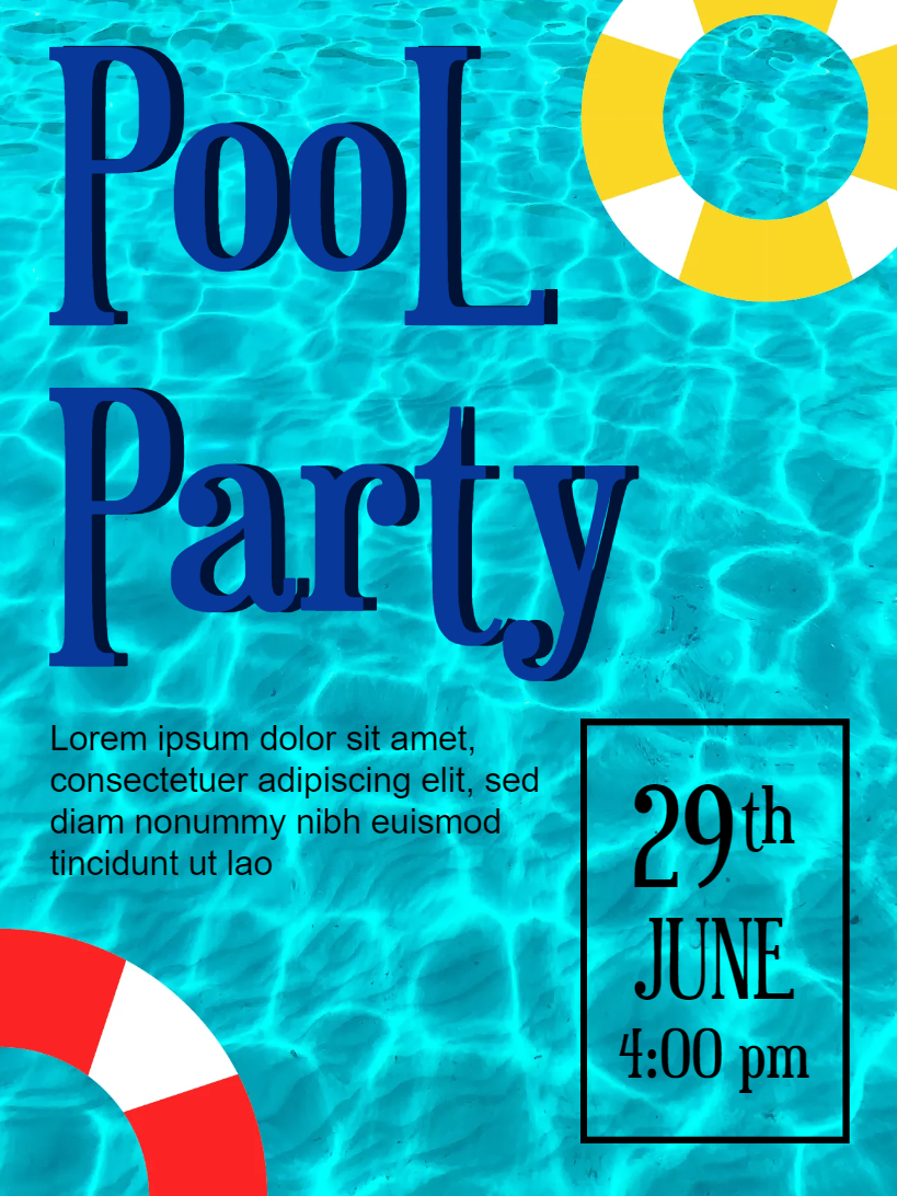 Custom Outdoor Yard Signs Multiple Sizes Fun Pool Party