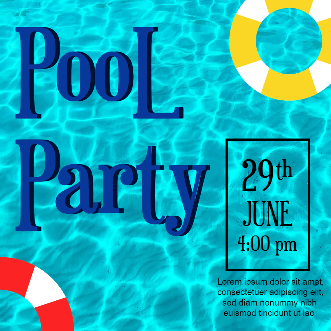 Custom Outdoor Yard Signs Multiple Sizes Fun Pool Party