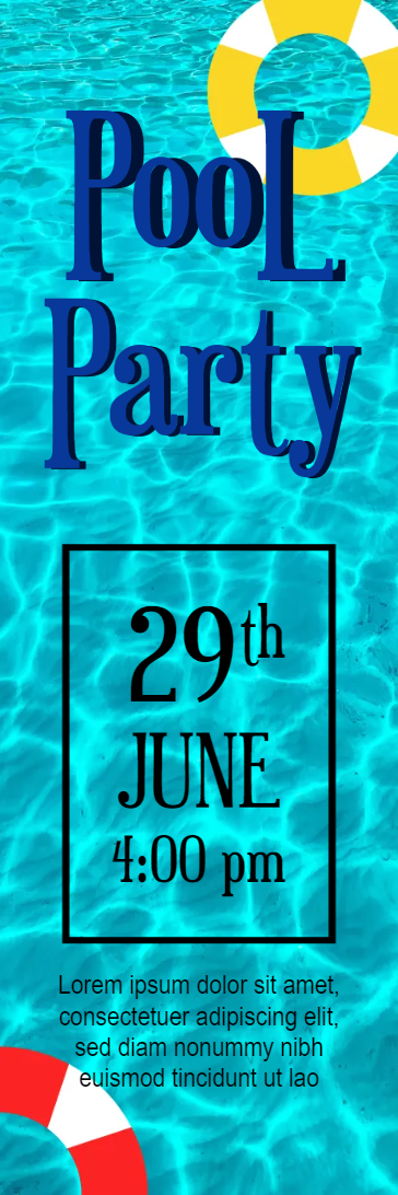 Custom Outdoor Yard Signs Multiple Sizes Fun Pool Party