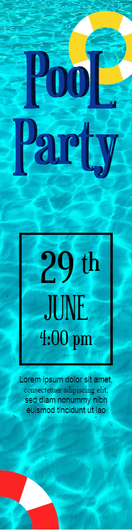 Custom Outdoor Yard Signs Multiple Sizes Fun Pool Party