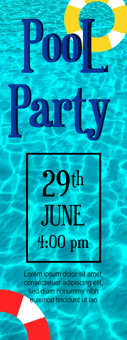 Custom Outdoor Yard Signs Multiple Sizes Fun Pool Party