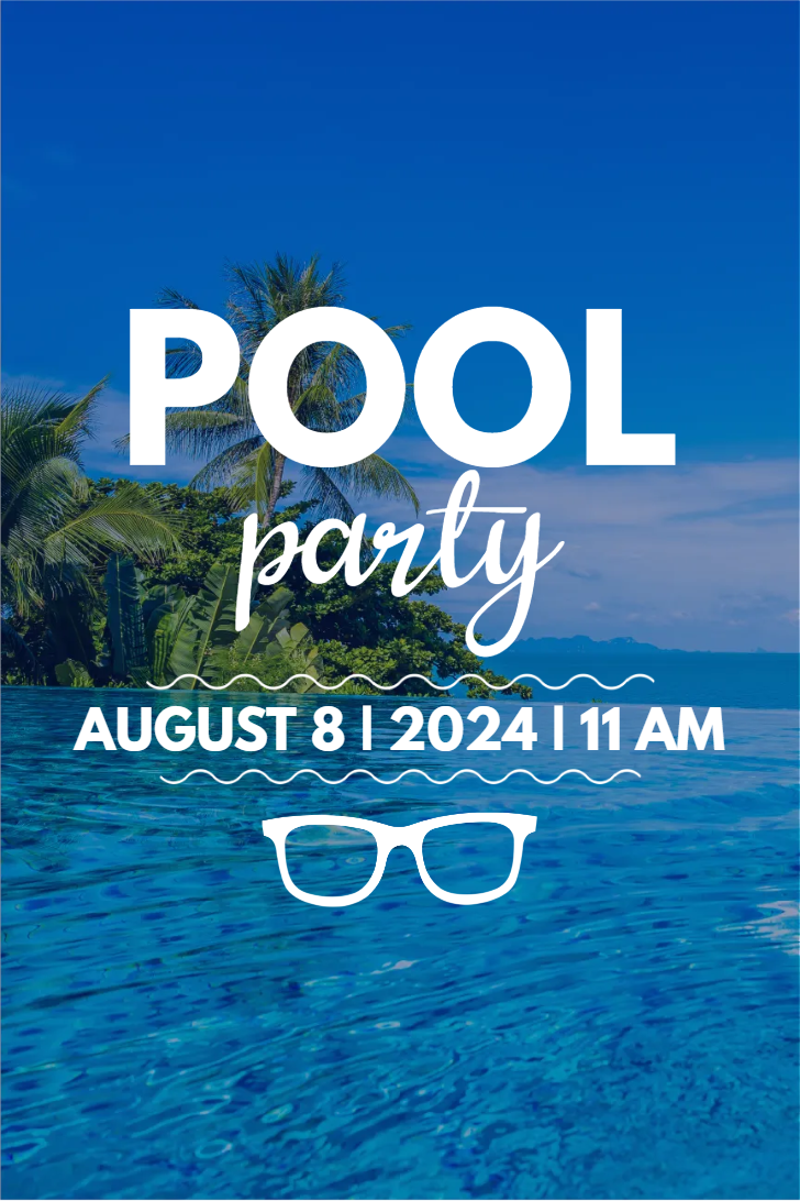 Custom Outdoor Yard Signs Multiple Sizes Pool Party Splash