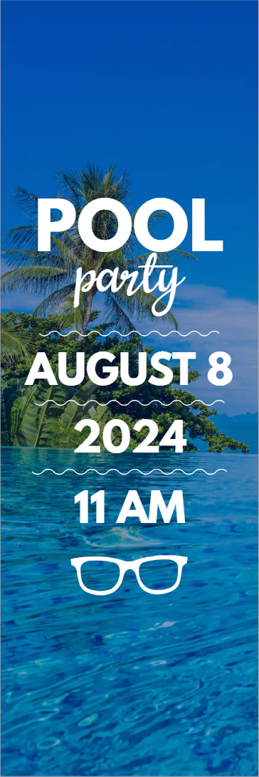 Custom Outdoor Yard Signs Multiple Sizes Pool Party Splash