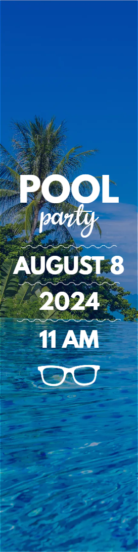 Custom Outdoor Yard Signs Multiple Sizes Pool Party Splash