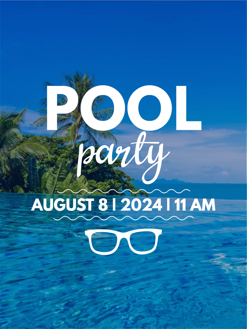 Custom Outdoor Yard Signs Multiple Sizes Pool Party Splash