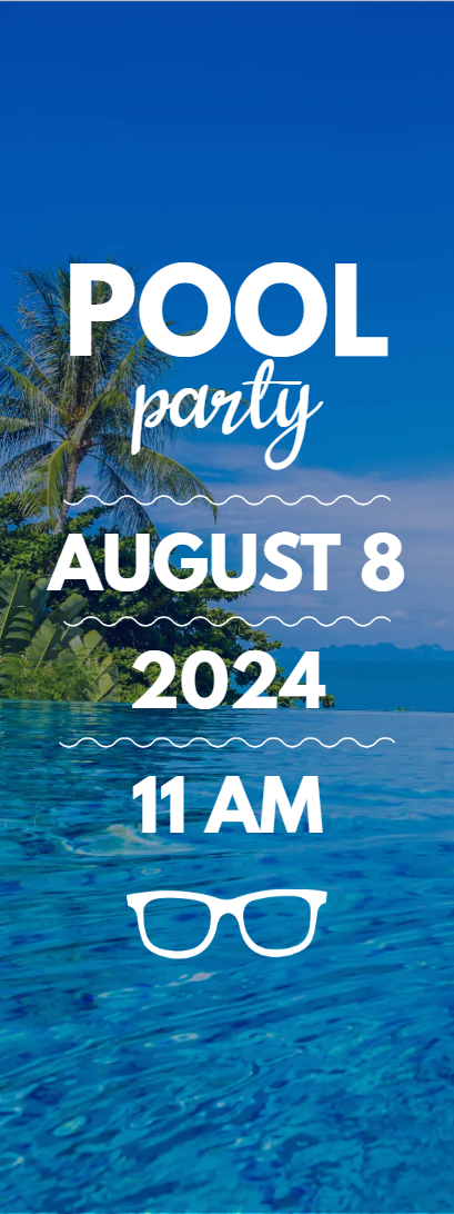 Custom Outdoor Yard Signs Multiple Sizes Pool Party Splash