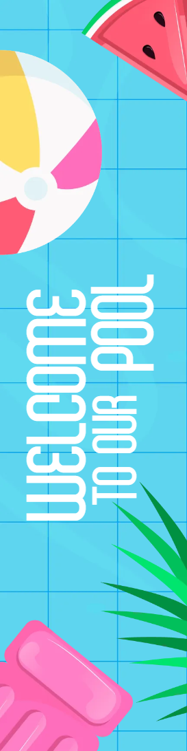 Custom Outdoor Yard Signs Multiple Sizes Welcome To Our Pool