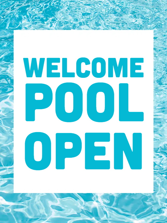 Custom Outdoor Yard Signs Multiple Sizes Welcome Pool Open