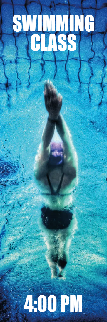 Custom Outdoor Yard Signs Multiple Sizes Swimming Class