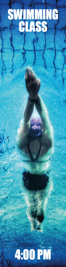 Custom Outdoor Yard Signs Multiple Sizes Swimming Class