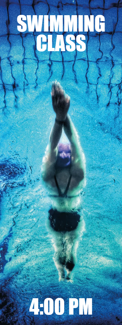 Custom Outdoor Yard Signs Multiple Sizes Swimming Class