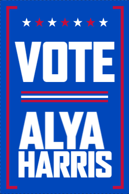 Custom Outdoor Yard Signs Multiple Sizes Vote Alya Harris