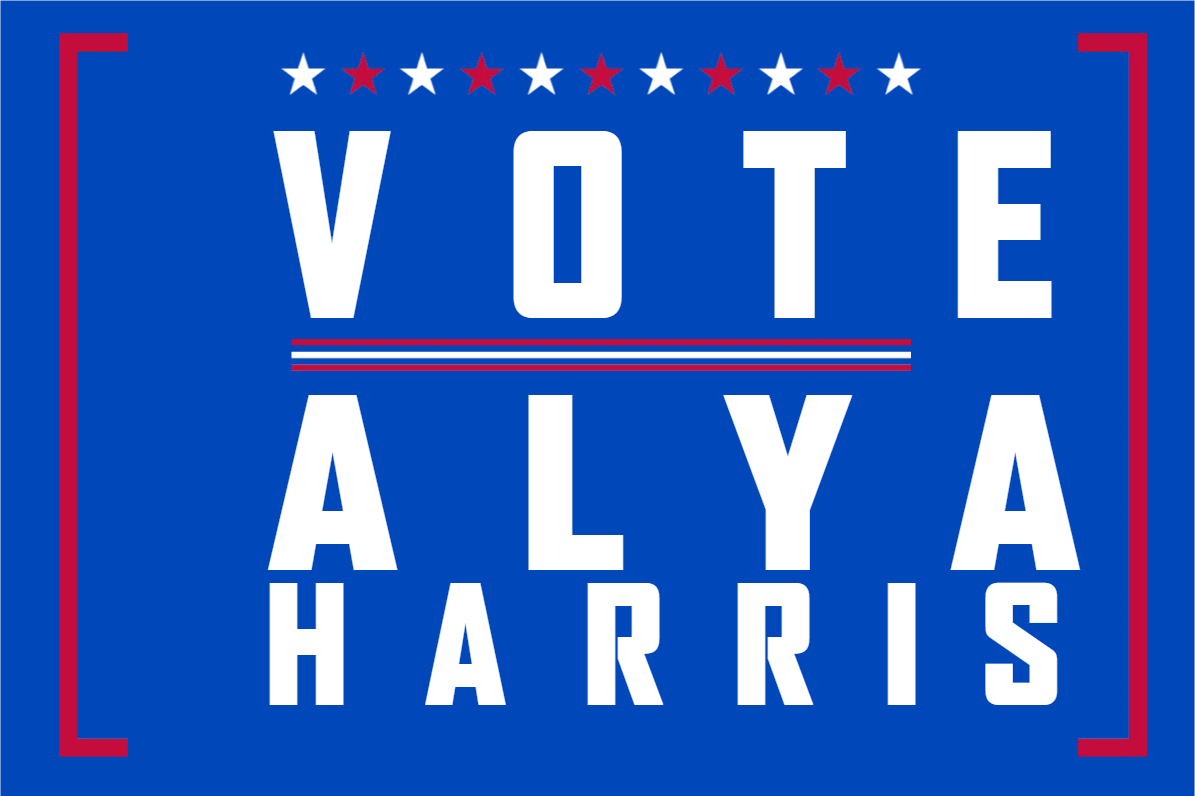 Custom Outdoor Yard Signs Multiple Sizes Vote Alya Harris