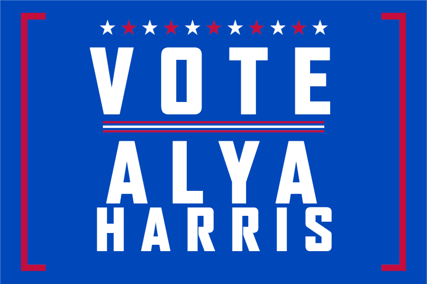 Custom Outdoor Yard Signs Multiple Sizes Vote Alya Harris