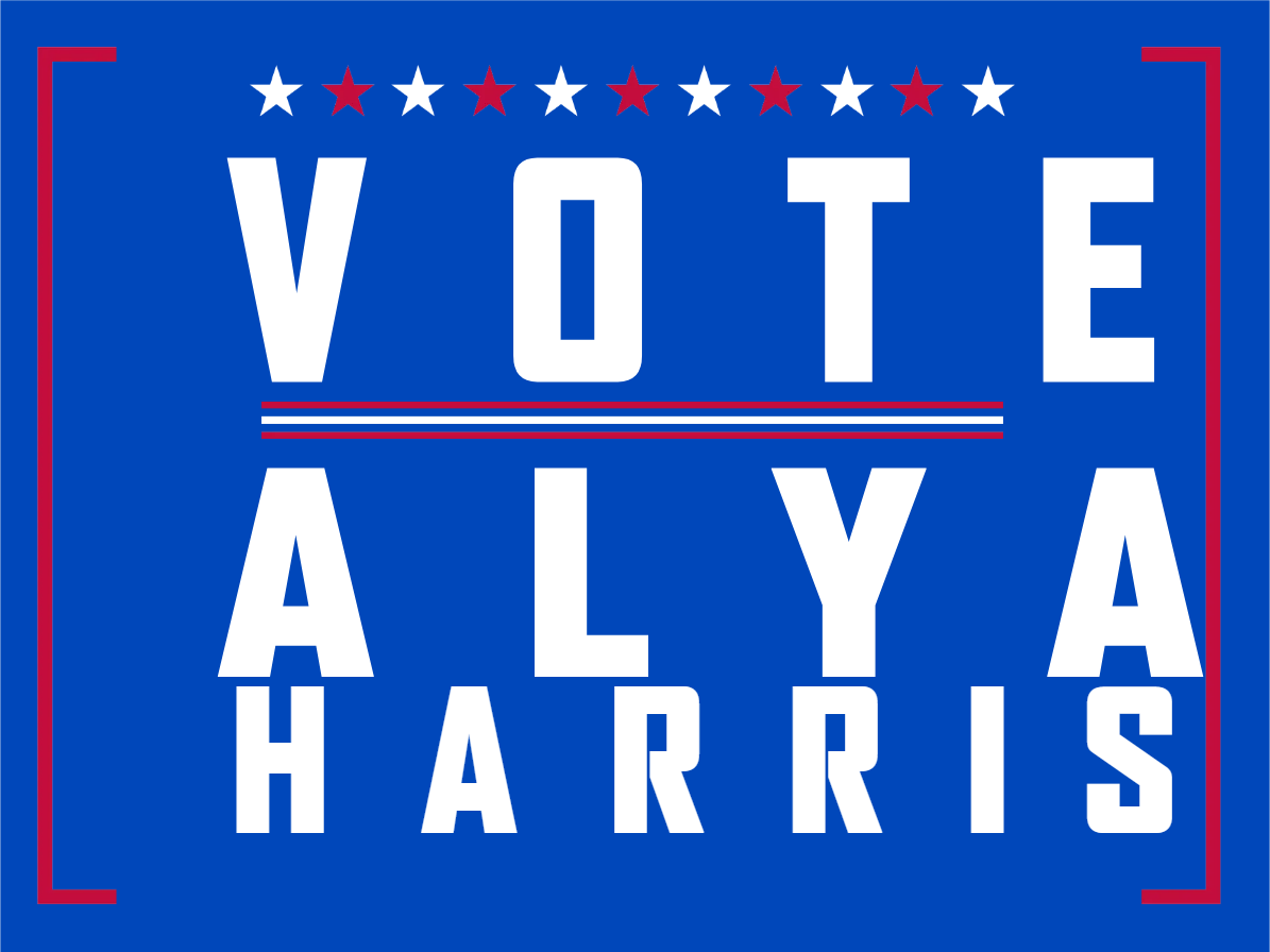 Custom Outdoor Yard Signs Multiple Sizes Vote Alya Harris