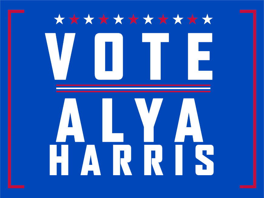 Custom Outdoor Yard Signs Multiple Sizes Vote Alya Harris