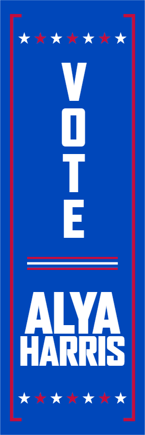 Custom Outdoor Yard Signs Multiple Sizes Vote Alya Harris