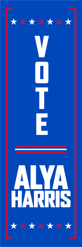 Custom Outdoor Yard Signs Multiple Sizes Vote Alya Harris