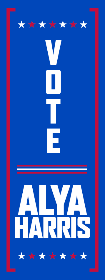 Custom Outdoor Yard Signs Multiple Sizes Vote Alya Harris