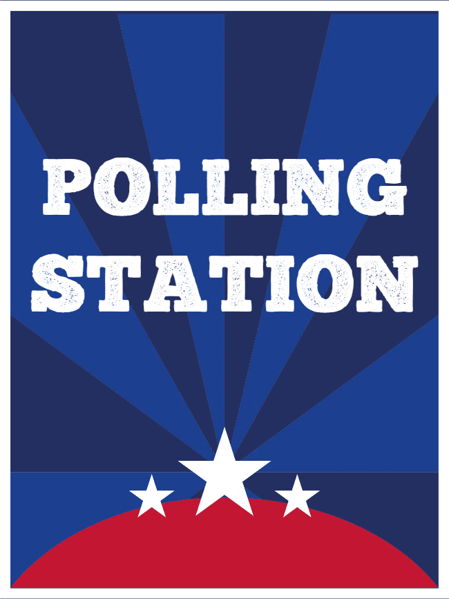 Custom Outdoor Yard Signs Multiple Sizes Polling Station
