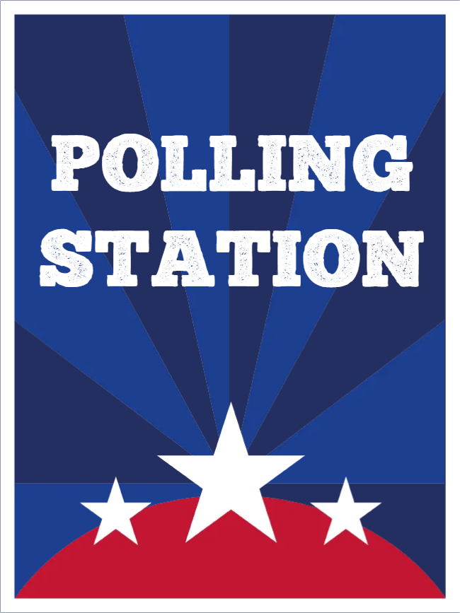 Custom Outdoor Yard Signs Multiple Sizes Polling Station