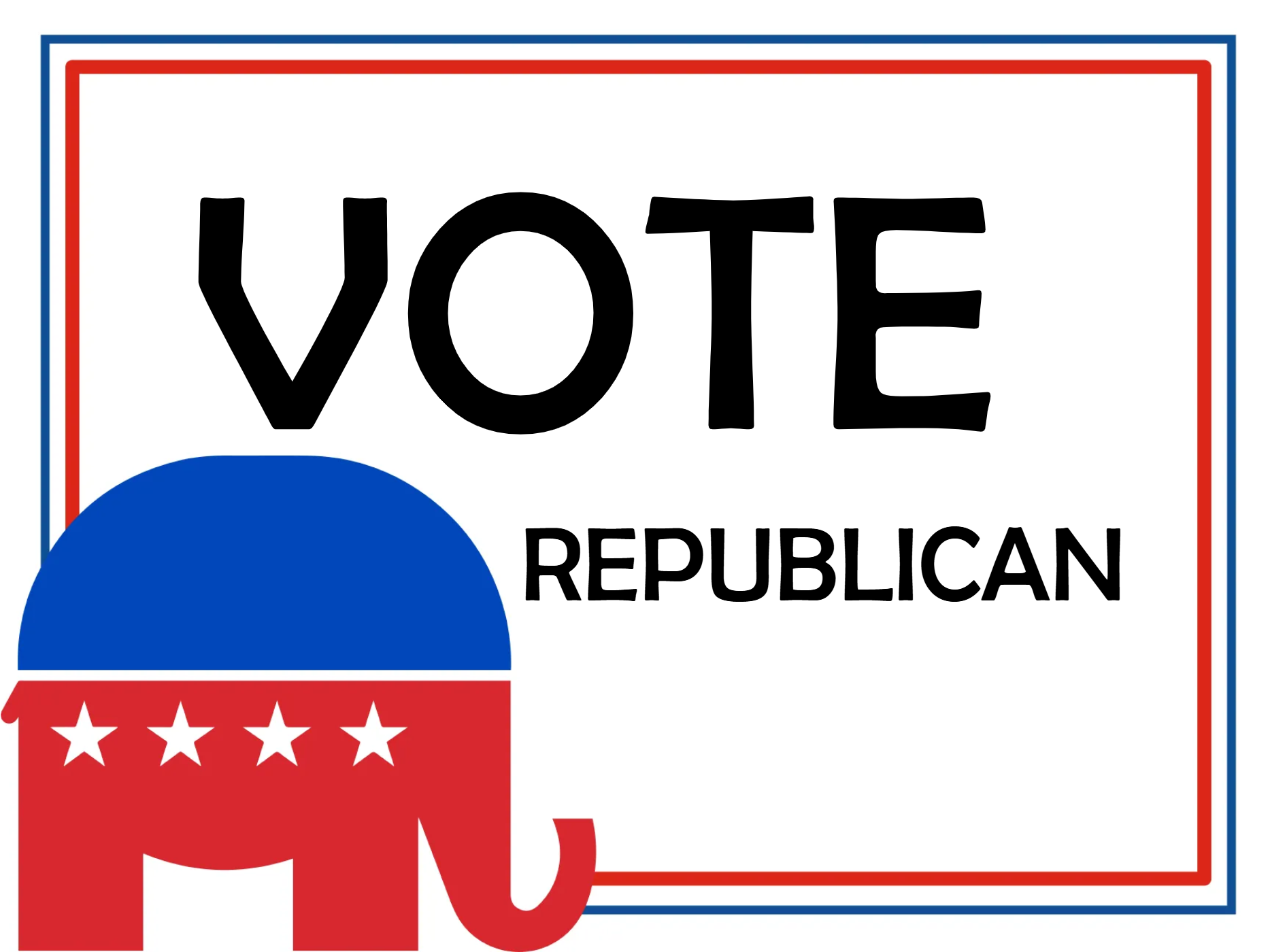 Custom Outdoor Yard Signs Multiple Sizes Vote Republican