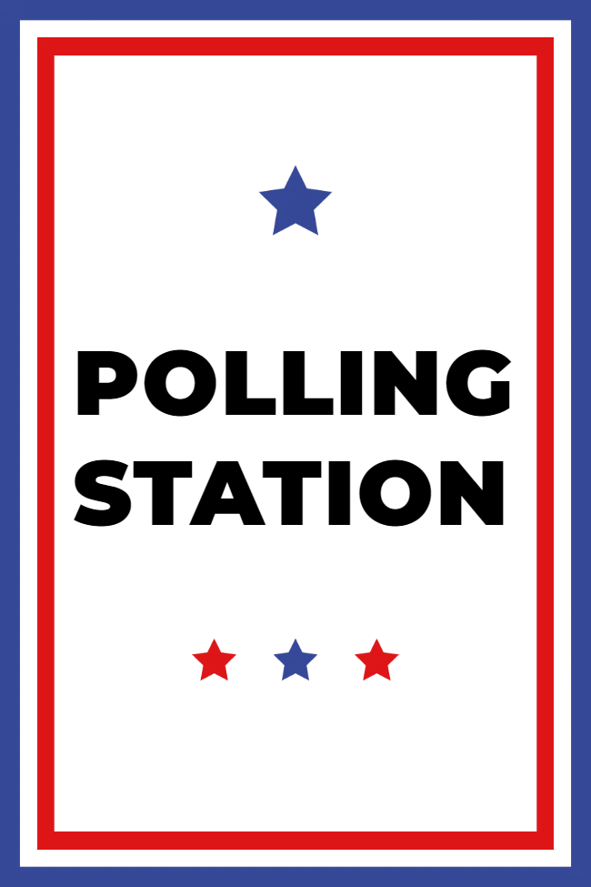 Custom Outdoor Yard Signs Multiple Sizes Polling Station