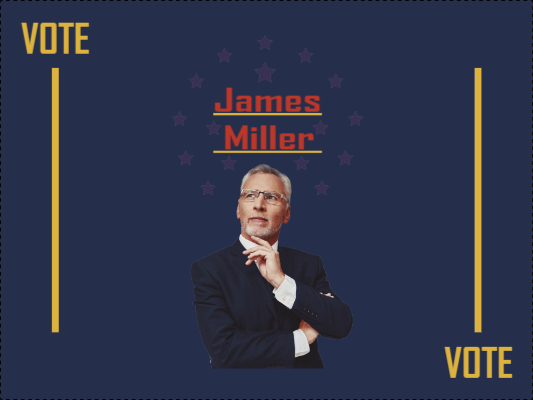 Custom Outdoor Yard Signs Multiple Sizes Vote James Miller
