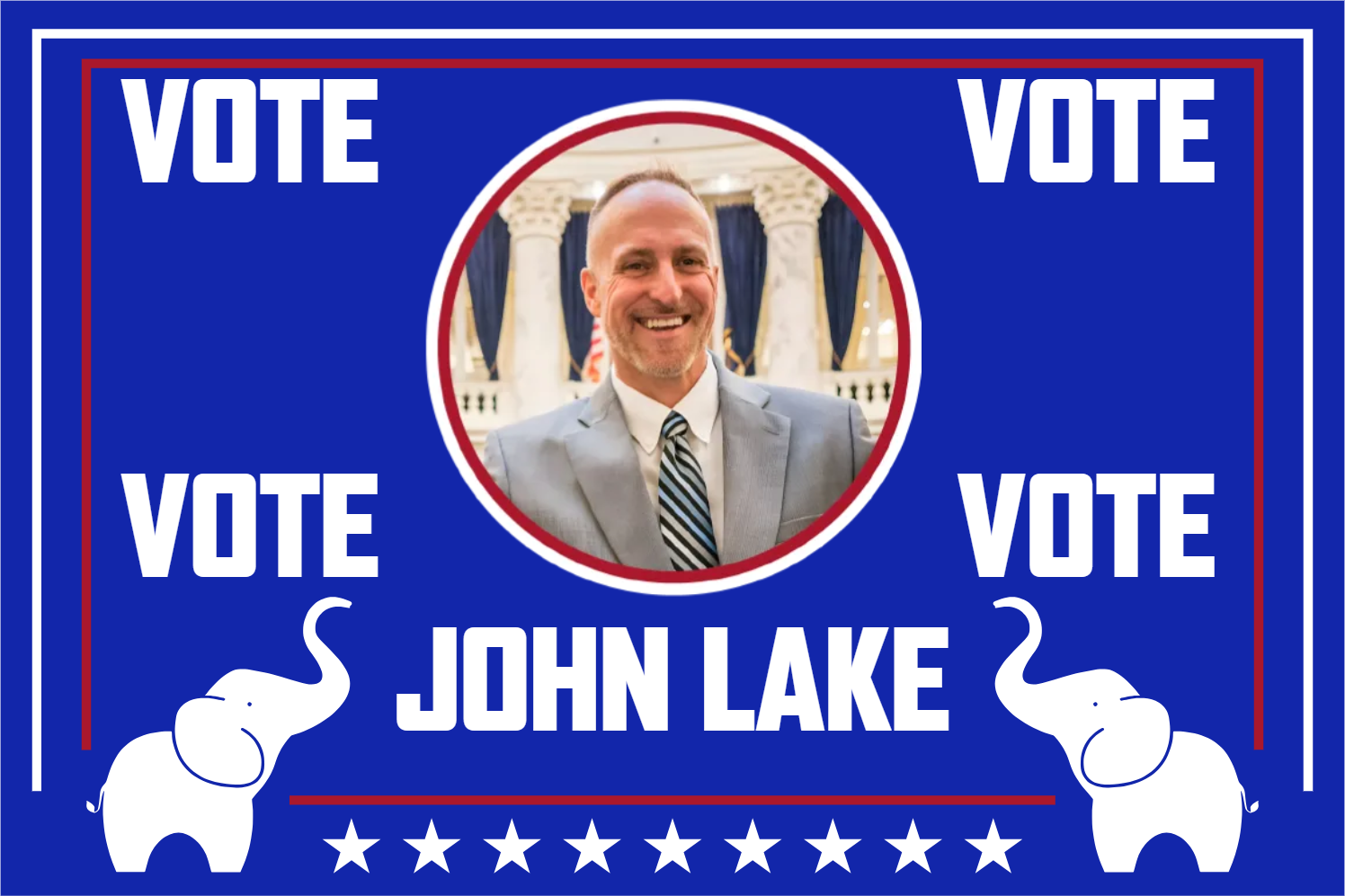Custom Outdoor Yard Signs Multiple Sizes Vote John Lake