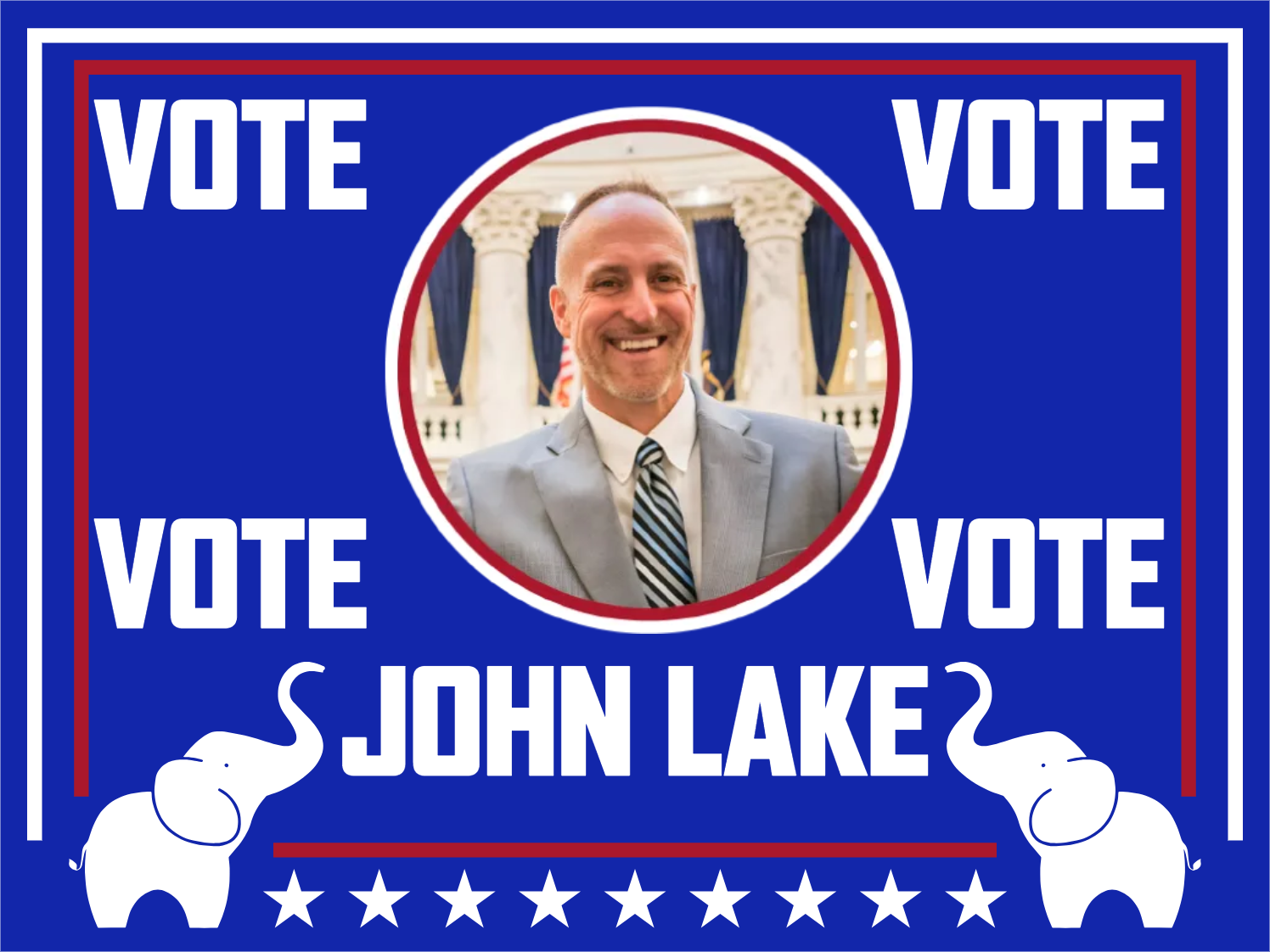 Custom Outdoor Yard Signs Multiple Sizes Vote John Lake