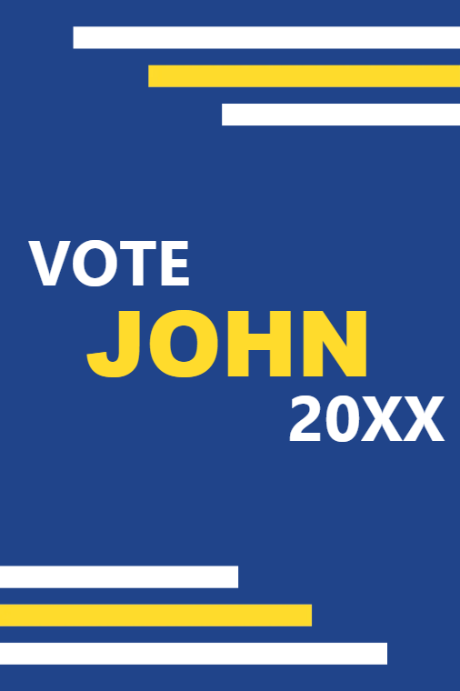 Custom Outdoor Yard Signs Multiple Sizes Vote John