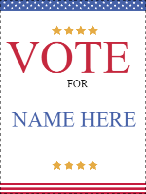 Custom Outdoor Yard Signs Multiple Sizes Vote