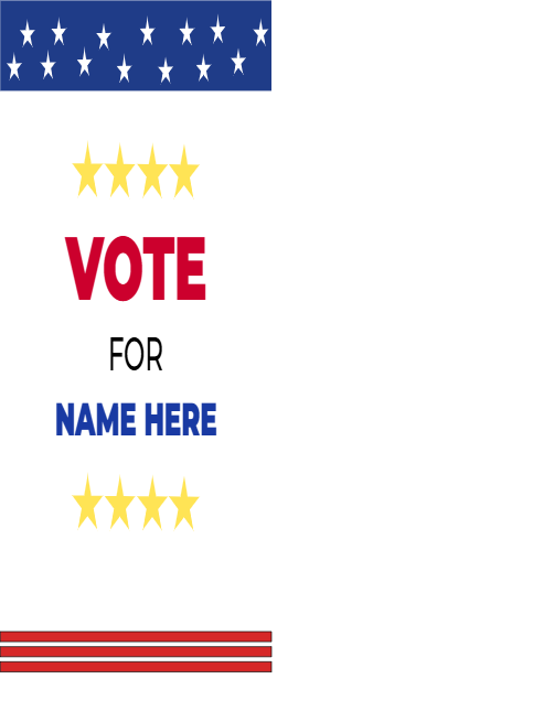 Custom Outdoor Yard Signs Multiple Sizes Vote