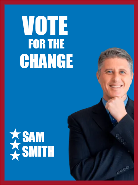 Custom Outdoor Yard Signs Multiple Sizes Vote for the Change