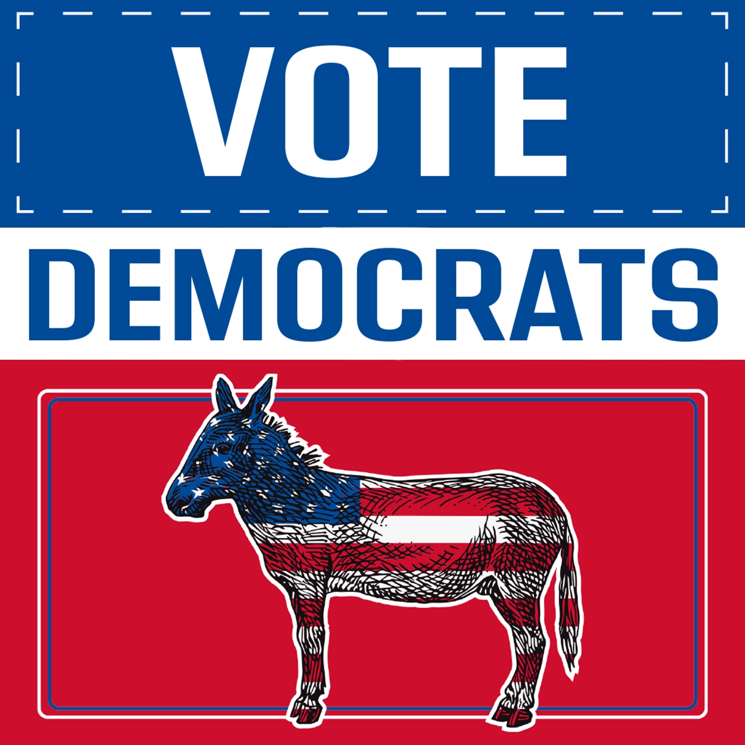 Custom Outdoor Yard Signs Multiple Sizes Vote Democrat
