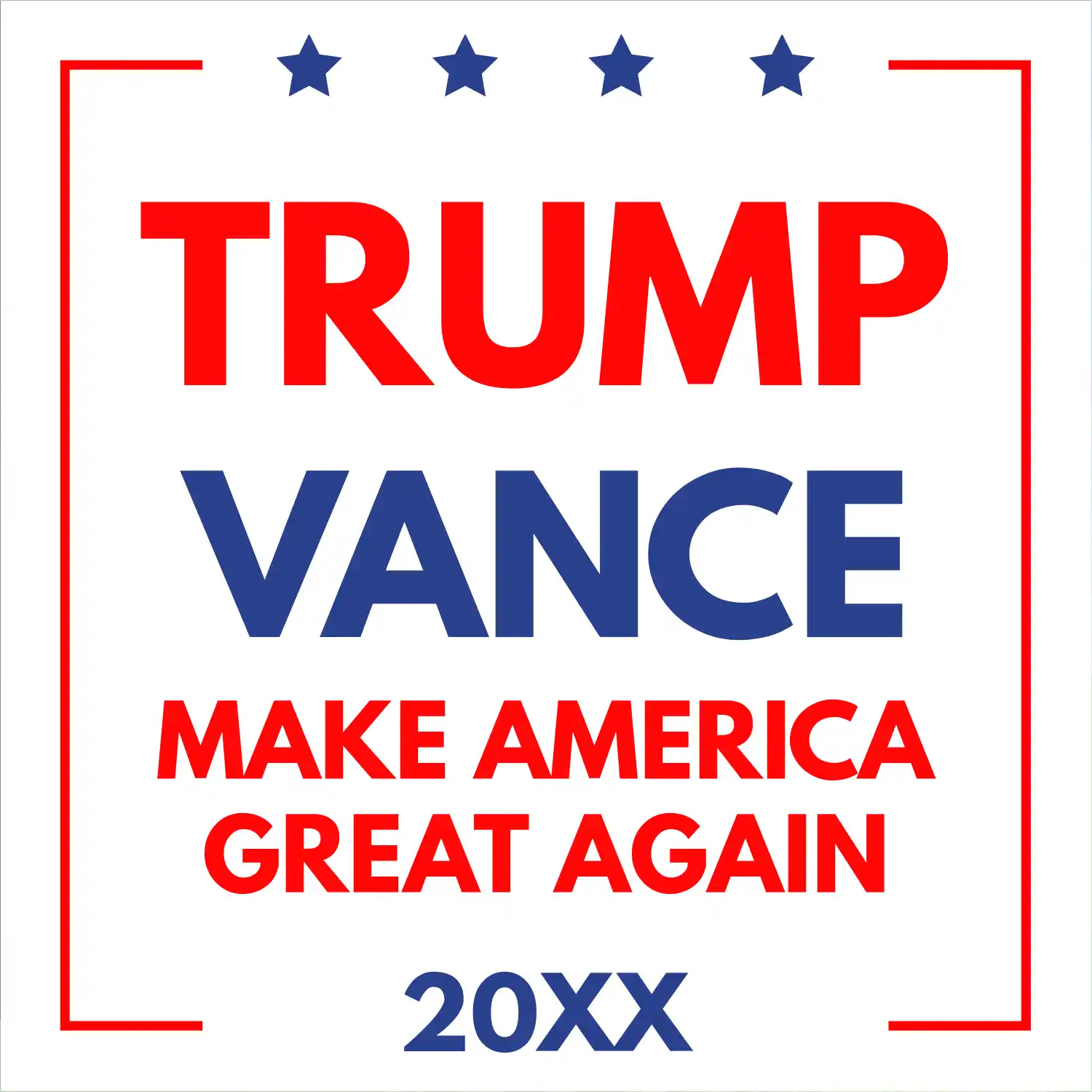 Custom Outdoor Yard Signs Multiple Sizes Trump Vance Again