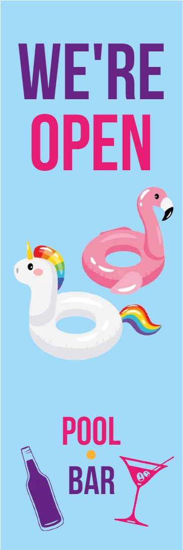 Custom Outdoor Yard Signs Multiple Sizes Pool Bar