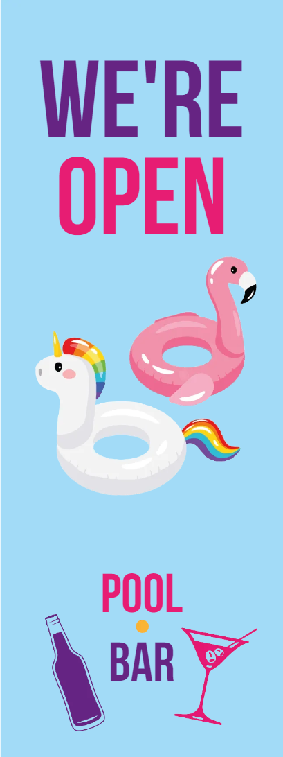 Custom Outdoor Yard Signs Multiple Sizes Pool Bar