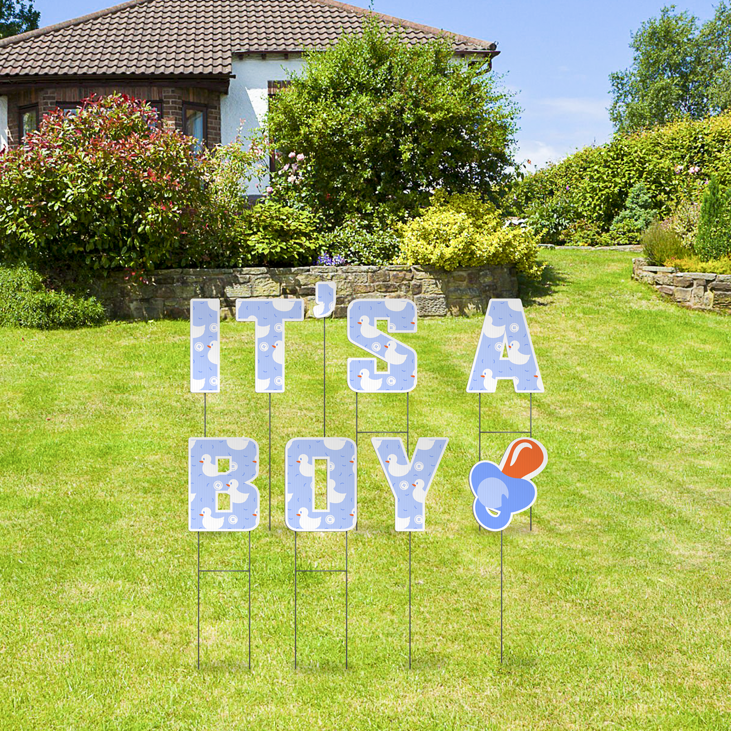 Custom Outdoor Yard Signs Multiple Sizes Pre-Packed Its A Boy