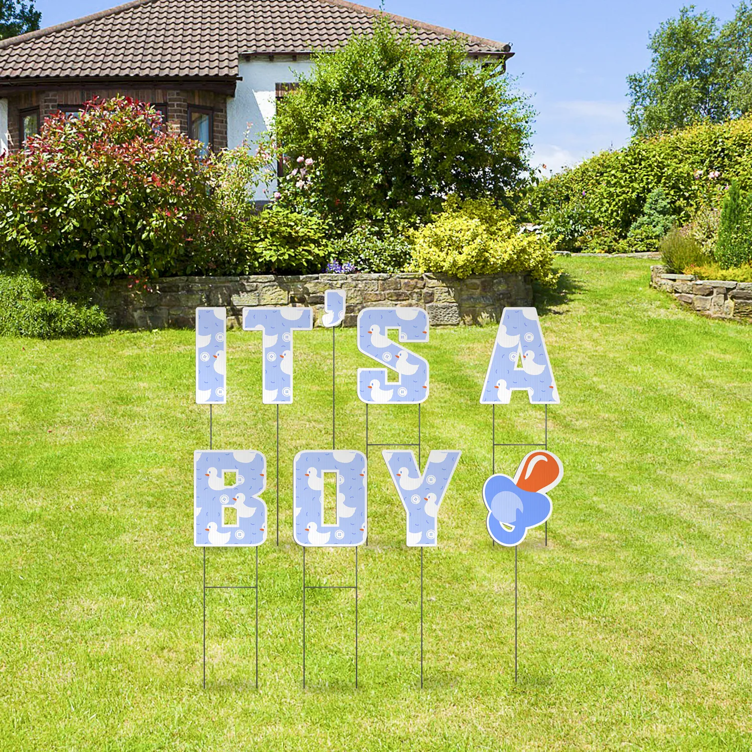 Custom Outdoor Yard Signs Multiple Sizes Pre-Packed Its A Boy