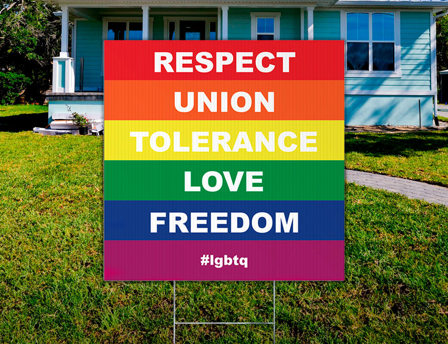 Custom Outdoor Yard Signs Multiple Sizes Respect