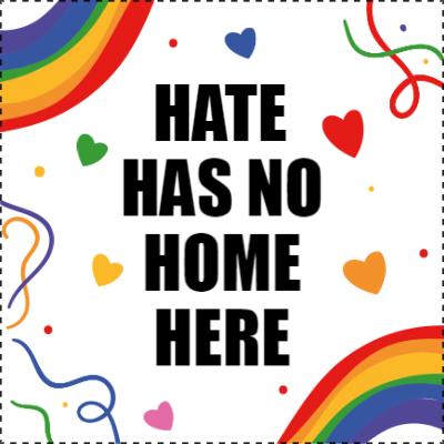 Custom Outdoor Yard Signs Multiple Sizes  Hate has no Home Here