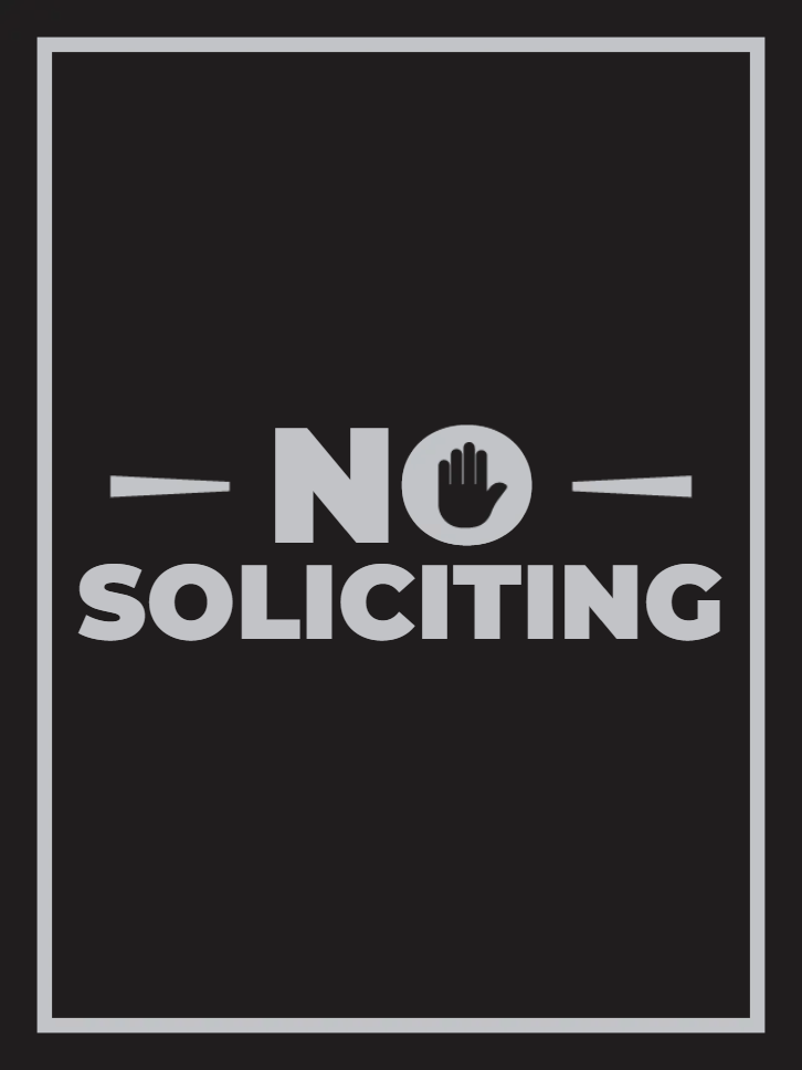 Custom Outdoor Yard Signs Multiple Sizes Halt Soliciting
