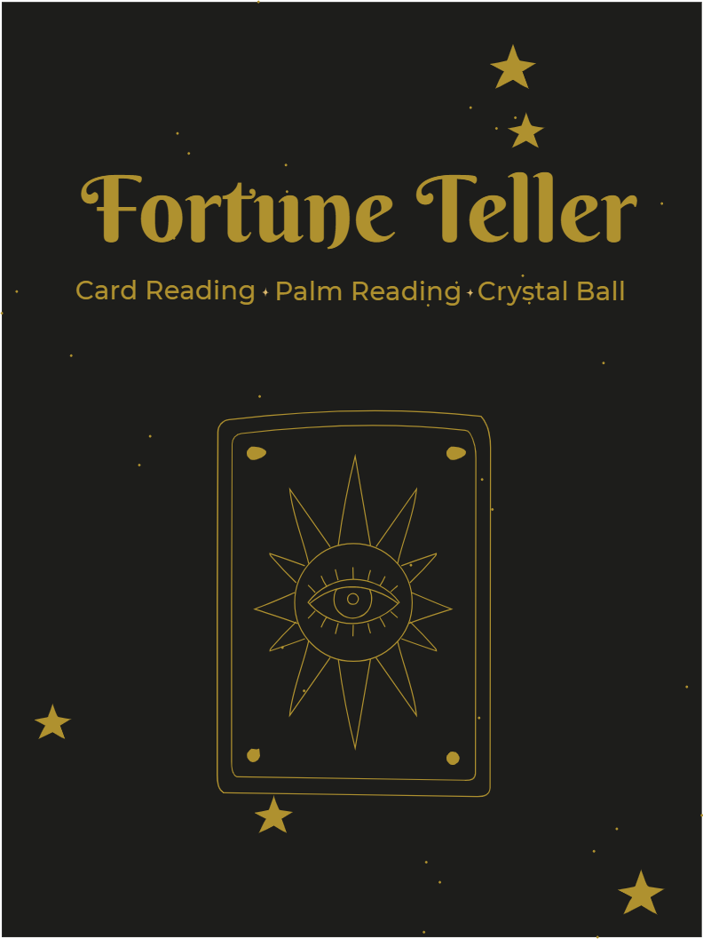 Custom Outdoor Yard Signs Multiple Sizes Fortune Teller