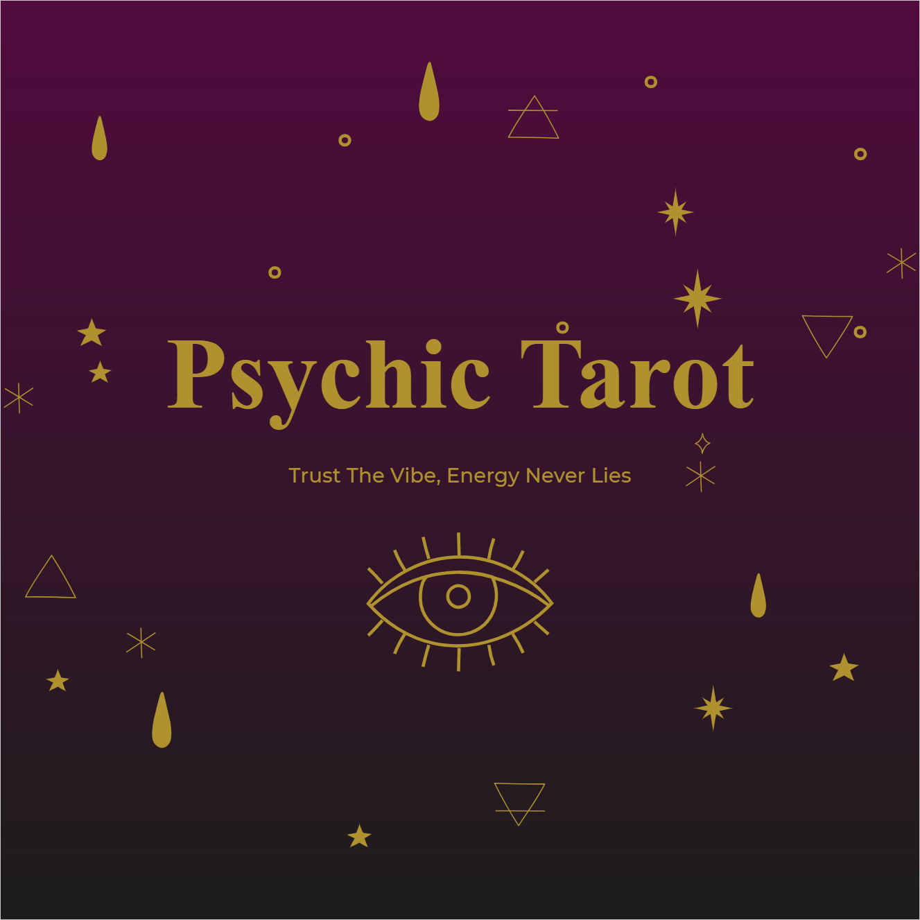 Custom Outdoor Yard Signs Multiple Sizes Psychic Tarot Trust the Vibe, Energy Never Lies