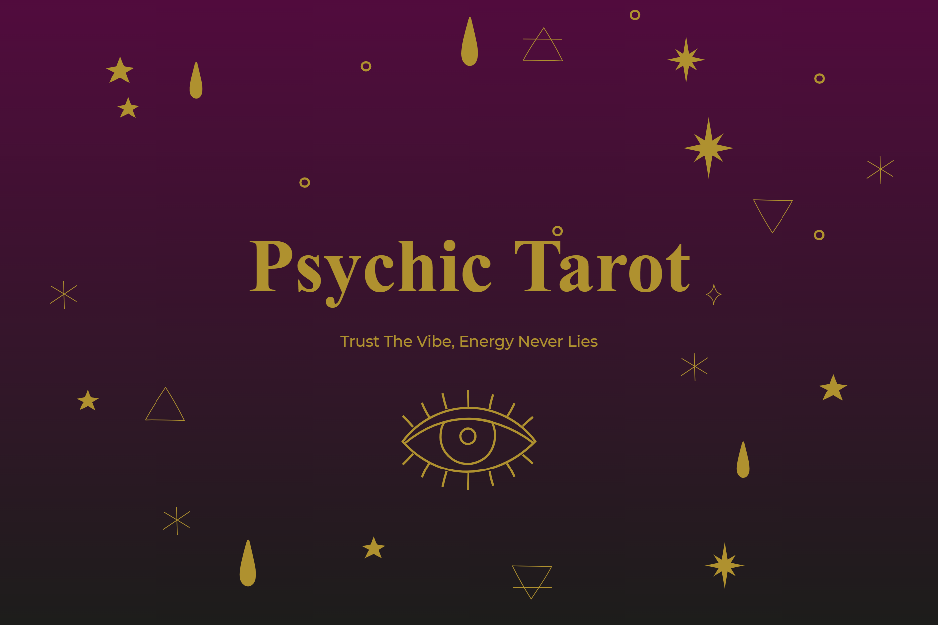 Custom Outdoor Yard Signs Multiple Sizes Psychic Tarot Trust the Vibe, Energy Never Lies
