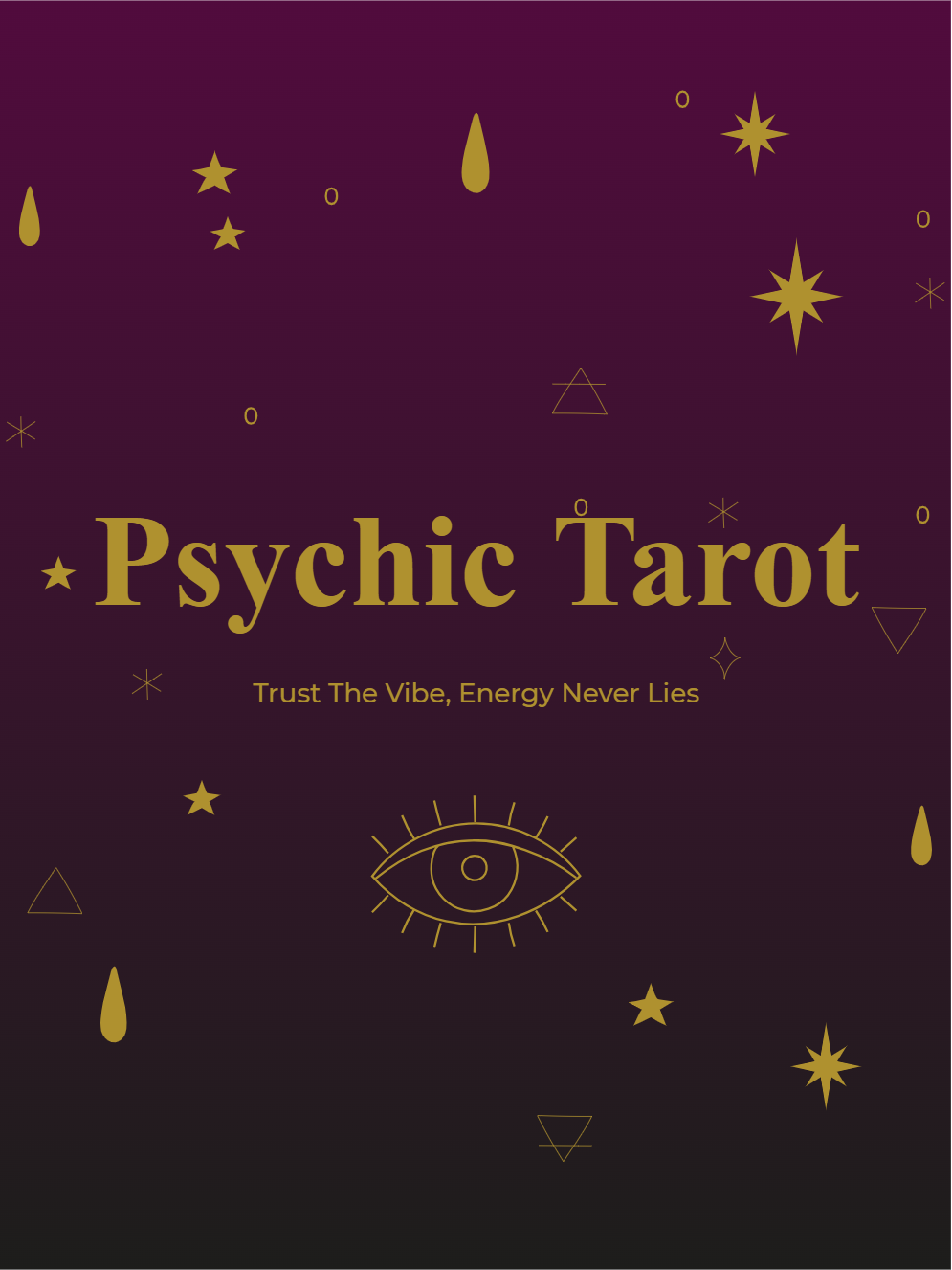 Custom Outdoor Yard Signs Multiple Sizes Psychic Tarot Trust the Vibe, Energy Never Lies