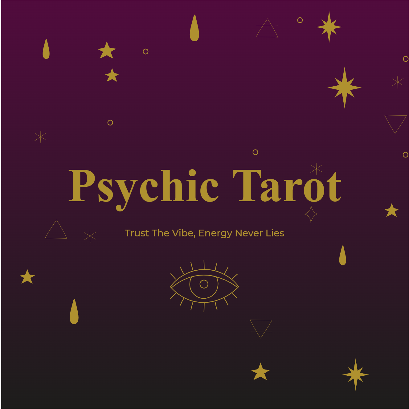 Custom Outdoor Yard Signs Multiple Sizes Psychic Tarot Trust the Vibe, Energy Never Lies